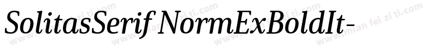SolitasSerif NormExBoldIt字体转换